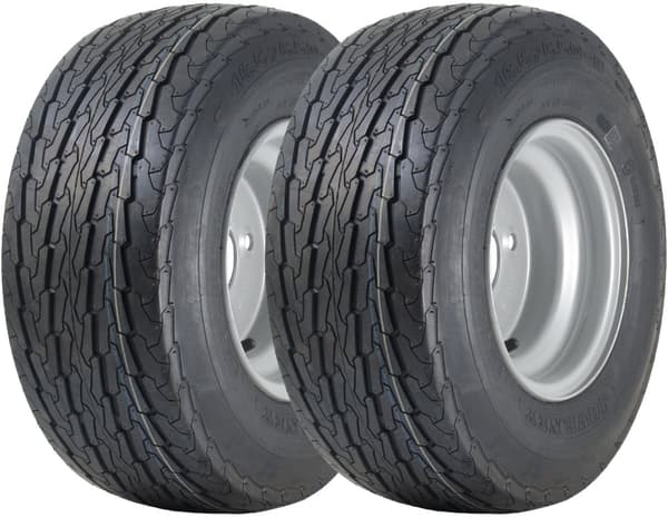 16.5x6.50-8 perävaunun renkaat Pyöräkokoonpano 4 tuuman PCD Road Legal 355kgs (2 kpl)