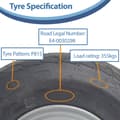 Pikkukuva 6 / 9: 16.5x6.50-8 Perävaunun renkaat Pyöräkokoonpano 4 tuuman PCD Road Legal 355kgs (4 kpl sarja)
