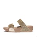 Miniatyrbild 3 av 6: Mules med kilklack - FitFlop - Lulu Slide - Svart - Microwobbleboard-sulor - Glittrande paljetter
