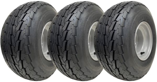 18.5x8.50-8 perävaunun rengas- ja pyöräkokoonpano 4x4" PCD Road Legal 425kgs (3 kpl)