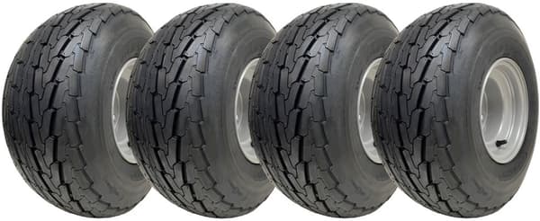 18.5x8.50-8 Perävaunun rengas- ja pyöräkokoonpano 4x4" PCD Road Legal 425kgs (4 kpl:n sarja)