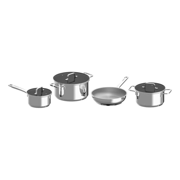 BergHOFF 6-delt Grydest - Helix-serien med lg, gryder og stegepande, egnet til induktion og ovn.