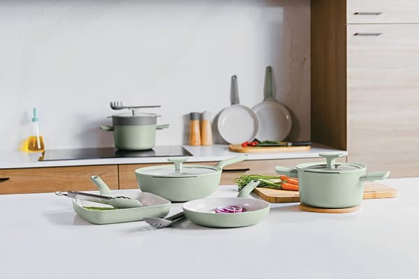 BergHOFF 26 cm Pandekagepande - Balance Sage Miljvenlig Aluminium med Sund Non-Stick Belgning