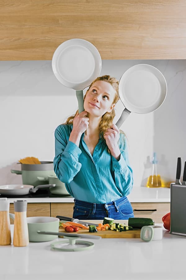 BergHOFF 26 cm Pandekagepande - Balance Sage Miljvenlig Aluminium med Sund Non-Stick Belgning