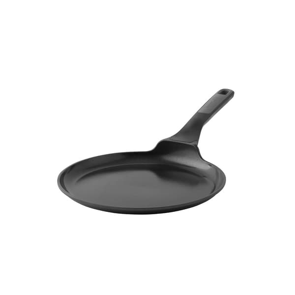 BergHOFF 18 cm kattila - Stone+ -sarja, jossa on siiviliv lasikansi ja silikonilla varustettu kahva.