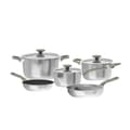 Miniatyrbillede 1 af 9: BergHOFF 6-delt Grydest - Uqonic Downdraft-serien med lyse hndtag og glaslg