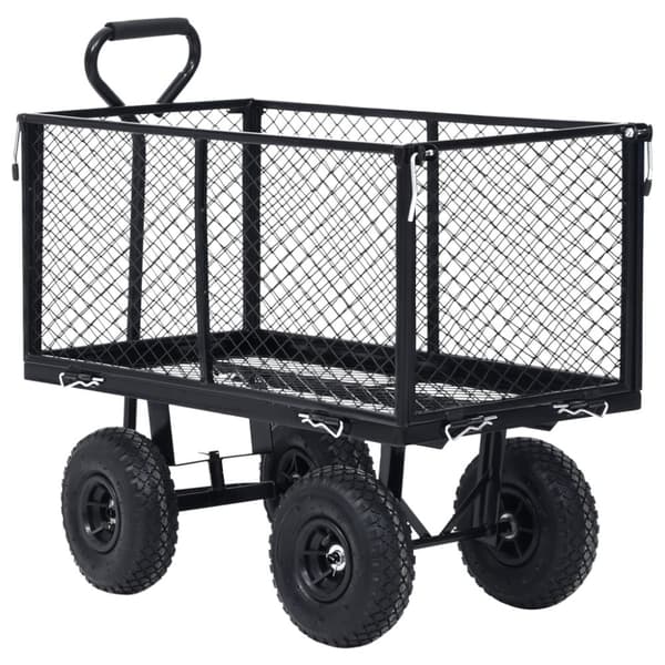 Trädgårdsvagn svart 350 kg