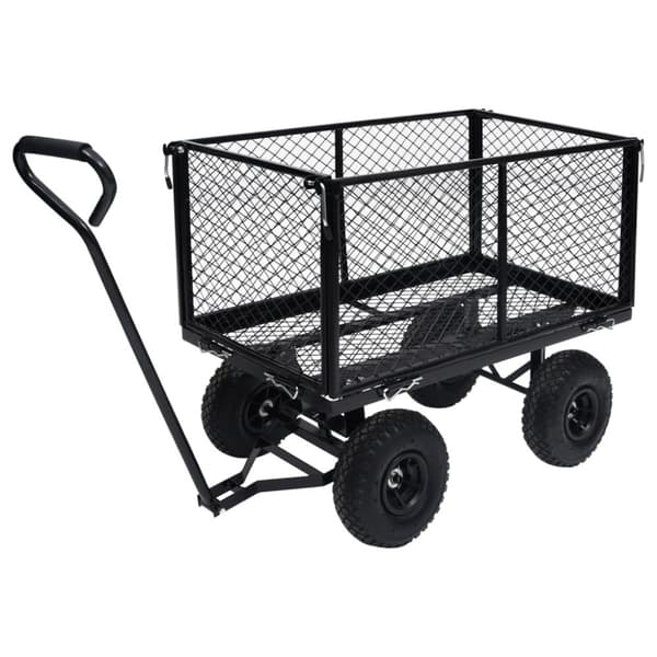 Trädgårdsvagn svart 350 kg