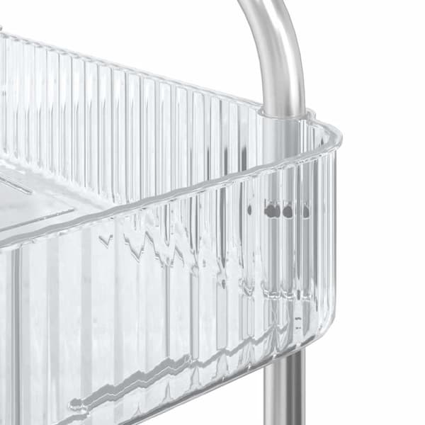 opbevaringsvogn i 4 niveauer transparent 37x28x95 cm akryl