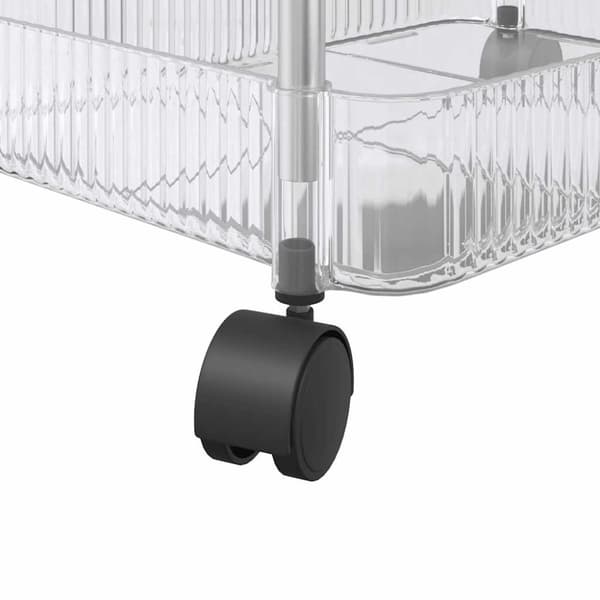 opbevaringsvogn i 4 niveauer transparent 37x28x95 cm akryl