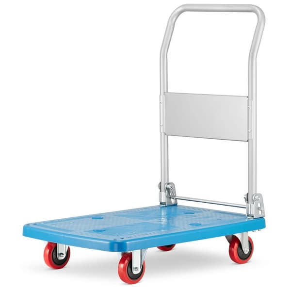 HIGHER®️ Hopfällbar Transportvagn - 150kg Kapacitet, 4-hjuls verktygsvagn för DIY & Trädgård