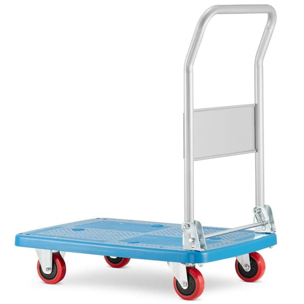 HIGHER®️ Hopfällbar Transportvagn - 150kg Kapacitet, 4-hjuls verktygsvagn för DIY & Trädgård
