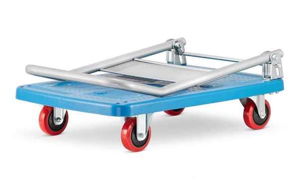 HIGHER®️ Hopfällbar Transportvagn - 150kg Kapacitet, 4-hjuls verktygsvagn för DIY & Trädgård