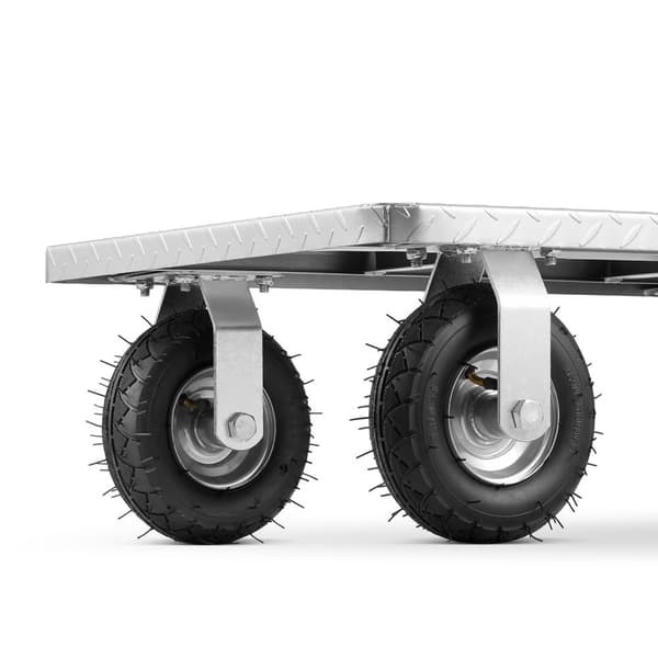 Professionel Transportvogn i Stål med Luftdæk, Kapacitet 500kg