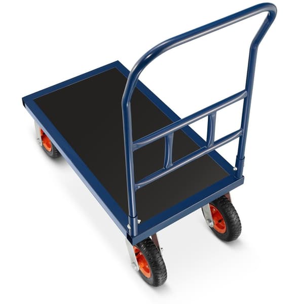 HIGHER CargoMaster 640 kg Tavaravaunu - Raskasrakenteinen teräs, taitettava kahva, 90x50 cm alusta - Ihanteellinen DIY:hen ja kotikäyttöön