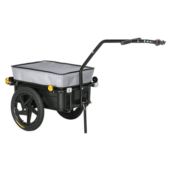 Rootzin polkupyörän perävaunun kuljetusperävaunu - Universal Bike Cart - Helppo Assembly - 70L kapasiteetti - 144L x 59W x 80H CM