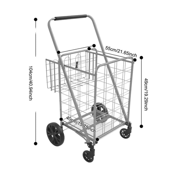 Fällbar nyttovagn, stor kapacitet 50 kg, ergonomiskt handtag,MULTI