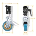 Miniatyrbillede 2 af 4: C-Stand Swivel Caster Sæt, 25MM Diameter, Kraftig Rustfrit Stål