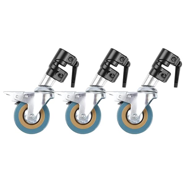 C-Stand Swivel Caster Sæt, 25MM Diameter, Kraftig Rustfrit Stål