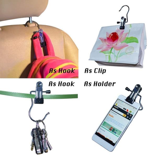 INF Koukku kiinnikkeellä Ruostumaton teräs 10-pack