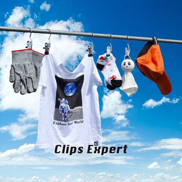 INF Koukku kiinnikkeellä Ruostumaton teräs 10-pack