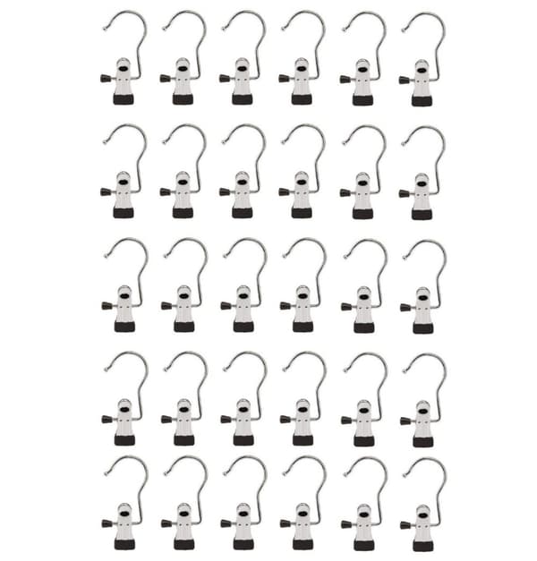 INF Koukku kiinnikkeellä Ruostumaton teräs 30-pack