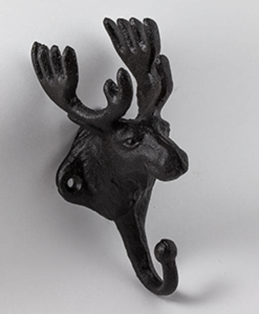 Really fancy moose head with a hook in cast iron 7,5 cm