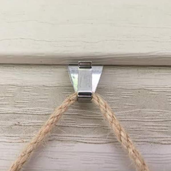 Vinyl sidospår krokar clips hängare rostfritt stål 8-pack