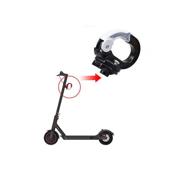 INF O-formet oppbevaringskrok for Xiaomi M365 elektrisk scooter Sort