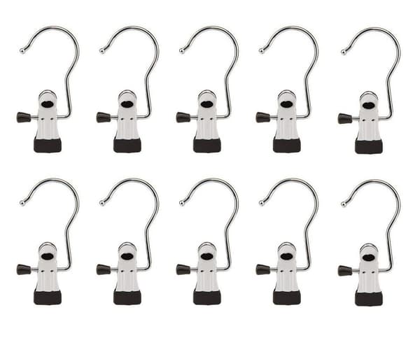 INF Krok med klemme Rustfritt stål   10-pack