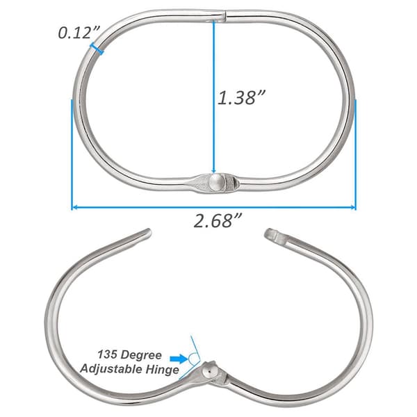 INF Gardinringer / Dusjgardinringer 12-pak