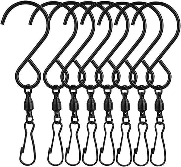 INF Drejelige kroge Clips S-formede roterende lejekroge 12-pak