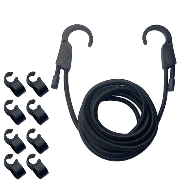 INF Multifunktionel elastisk biltøjsnor Sort