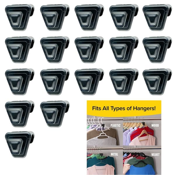 INF Plassbesparende skaporganiseringshengere 18-pak