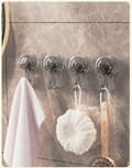 Miniatyrbild 3 av 4: INF Transparenta sugkoppskrokar för dörrar