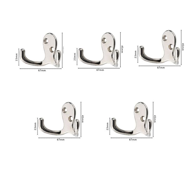 INF Klädkrokar i zinklegering (5-pack)