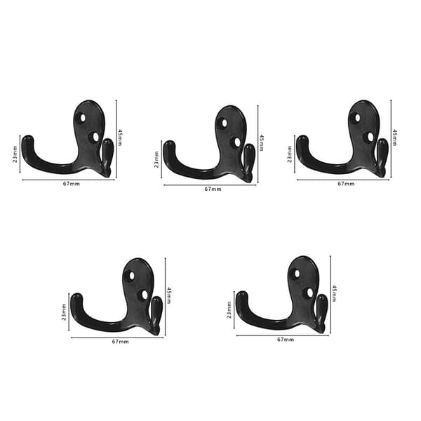 INF Klädkrokar i zinklegering (5-pack)