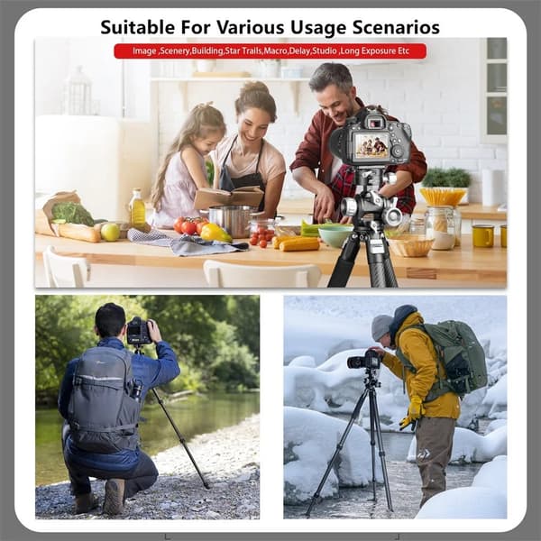 INF Växlat stativhuvud med snabbkopplingsplatta Bubble Level 360º Dubbel panoramautsikt för kraftiga stativ Monopods Kameraskjut