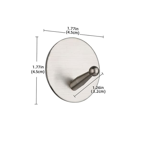 INF Silver Orb Design selvklebende kroker i rustfritt stål (4-pack)