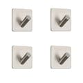 Miniatyrbilde 1 av 2: INF Usynlige selvklebende kroker Firkantede veggkroker i rustfritt stål (4-pack) 0