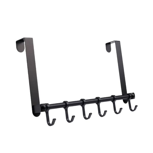 INF Klädkrok i Aluminium, Över Dörren 0 Svart