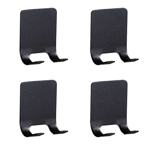4-Pack selvklebende barberhøvelkroker, baderomskroker i rustfritt stål Sort