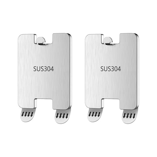 Självhäftande väggkrokar, kraftiga bildhängare i rostfritt stål (2-pack) 0