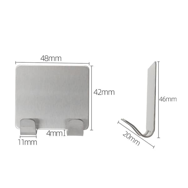 INF 304 rustfrie dobbeltkåpekroker (4-pack) 0
