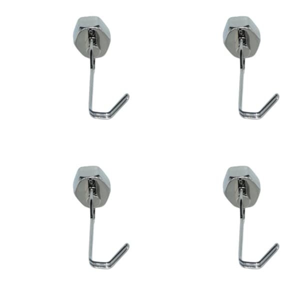 INF 4-pack magnetkrokar för kylskåp, 180° rotation starka magnetkrokar