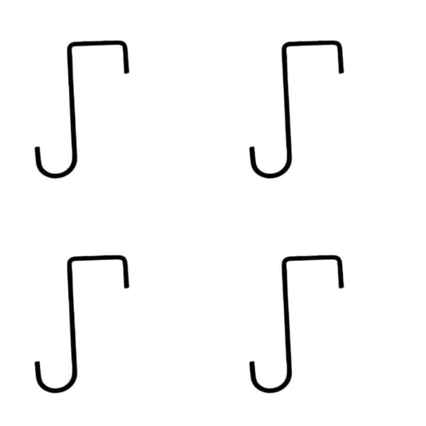 INF 4-pack mångsidiga metallkrokar för staket, balkonglådor och växter Svart
