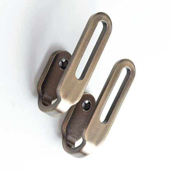 INF 2-Pack Curtain Wall kroker, sink legering draperi kroker for vegg