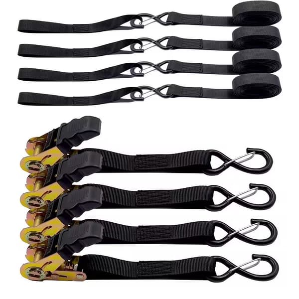 INF 5M skrallestropper med kroker og 8-formede løkker (4 stropper og 4 løkker)