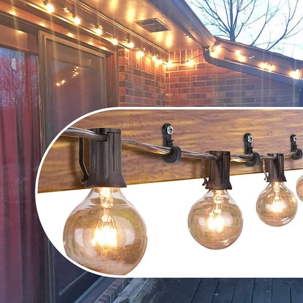 INF 20 Pack Plastic String Light Kroge med Skruer