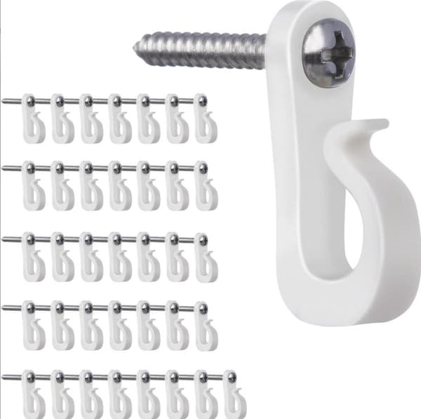INF 20 Pack Plastic String Light Kroge med Skruer